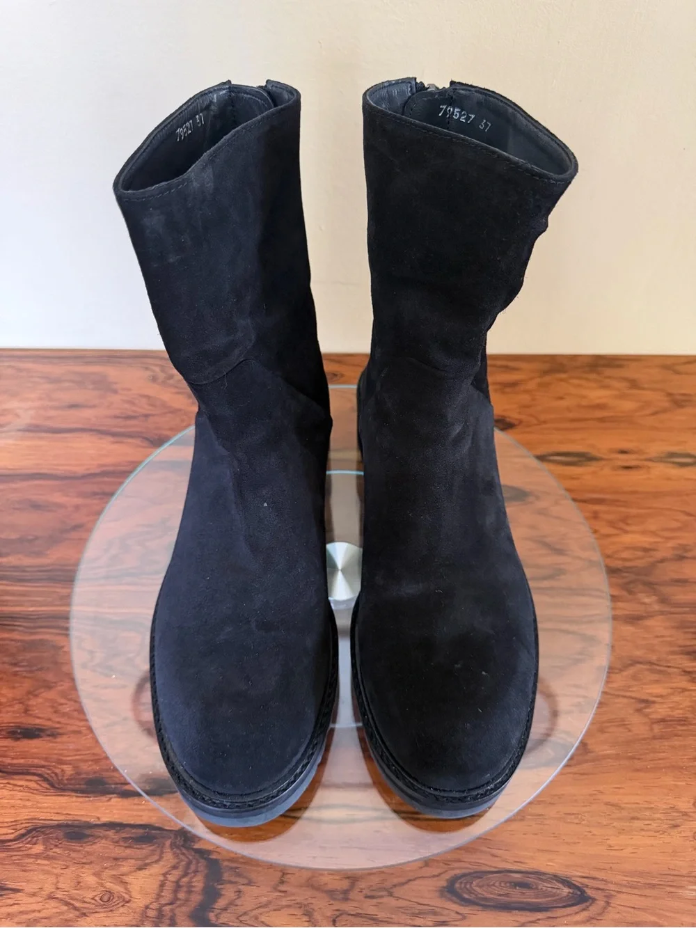 Homers Artisan Black Suede Ankle Boots Made in Spain size 37 / 7 - Picture 7 of 15